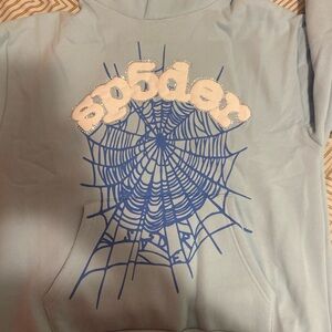 baby blue spider hoodie like new